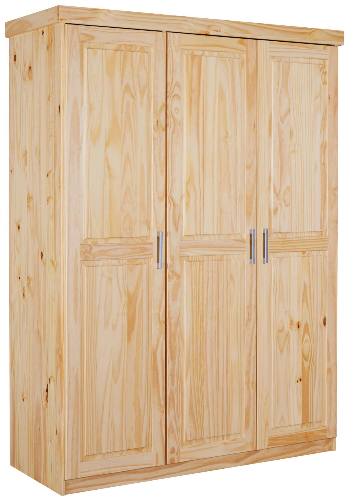 Drehtürenschrank Massiv 140cm Pelle, Kiefer Natur - Naturfarben, LIFESTYLE, Holz (140/190/55cm) - MID.YOU