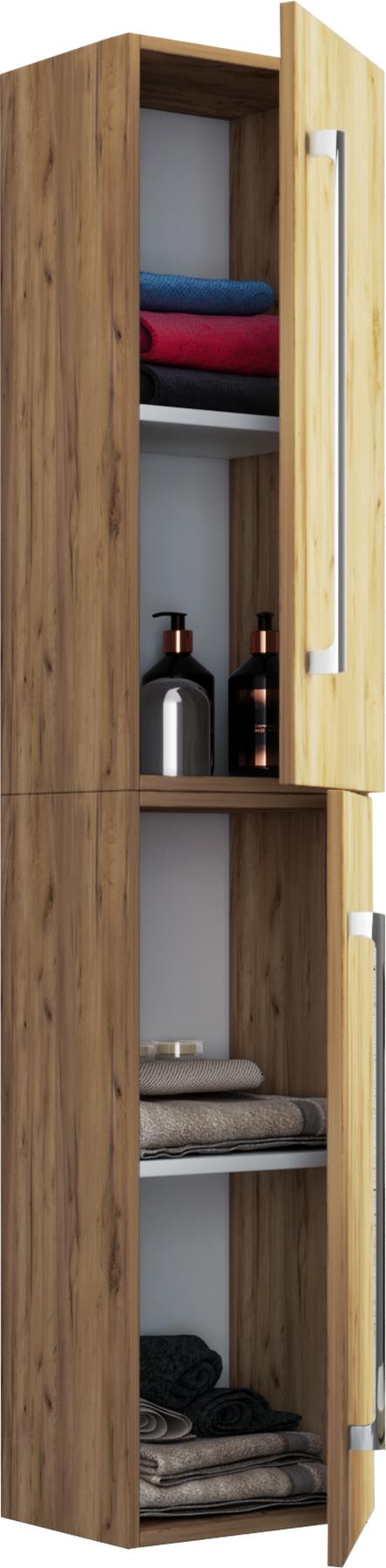 Hochschrank Vcb 6 B: 33 cm Honig Eiche Dekor - Eichefarben/Honig, Basics, Holzwerkstoff (33/150/22cm) - MID.YOU