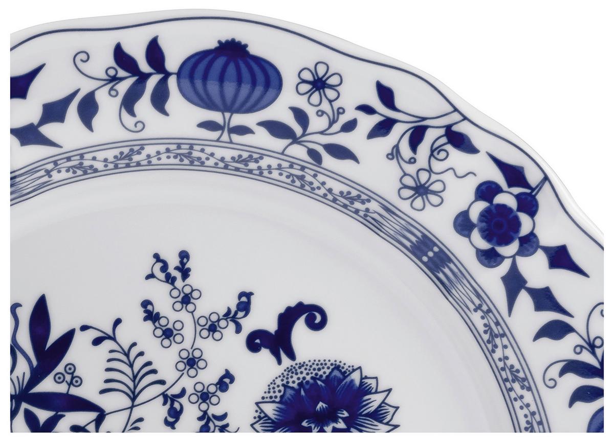 Tafelservice 12-Tlg. Flora Zwiebelmuster, Blau, Weiß - Blau/Weiß, Design, Keramik - Creatable