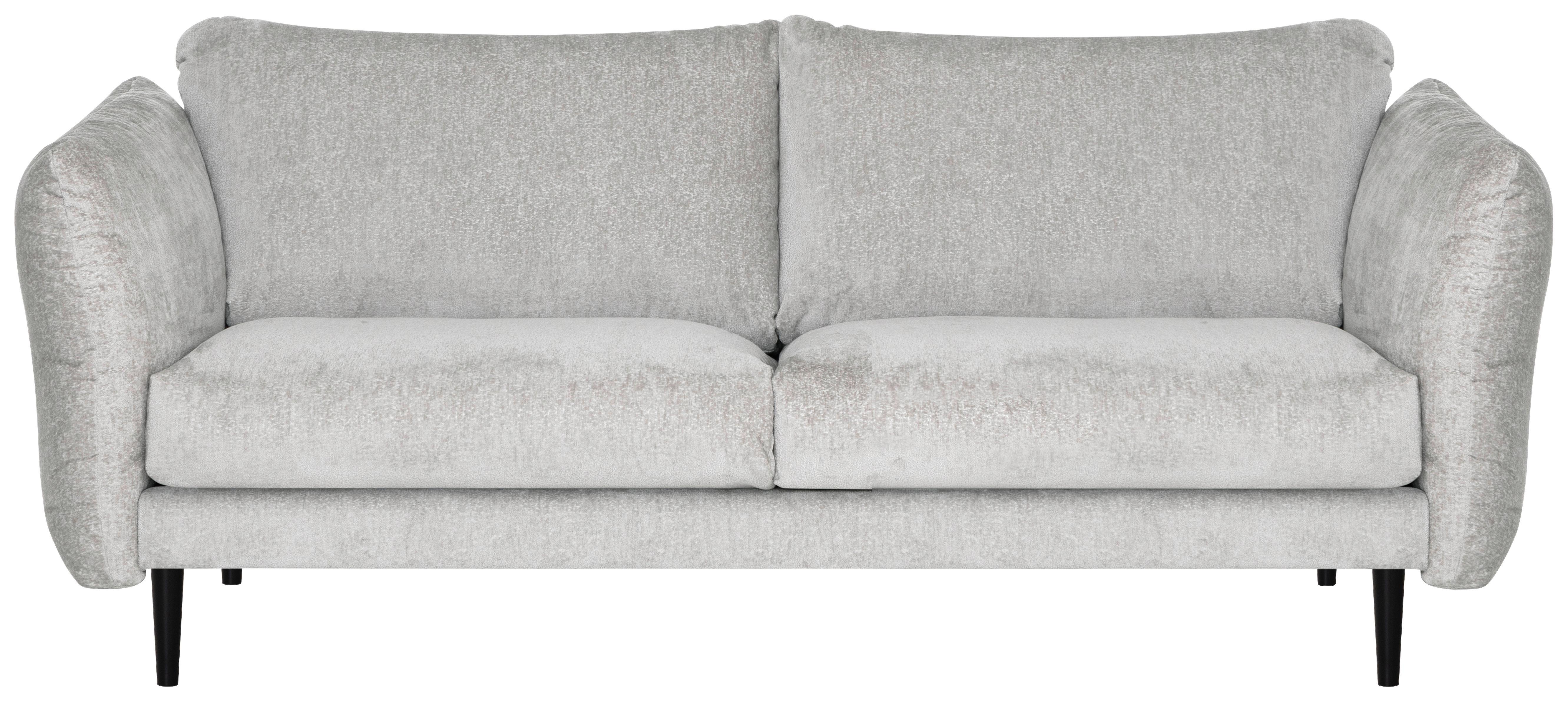 3-Sitzer-Sofa Hellgrau Ortona Flexibelle B: 223 cm - Hellgrau/Schwarz, KONVENTIONELL, Textil (223/82/99cm) - MID.YOU