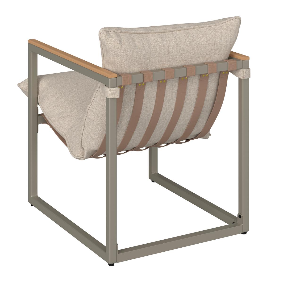 TERASOVÁ SEDACIA SÚPRAVA LARA - sivá/krémová, Modern, kov/textil (114cm) - Bessagi Garden