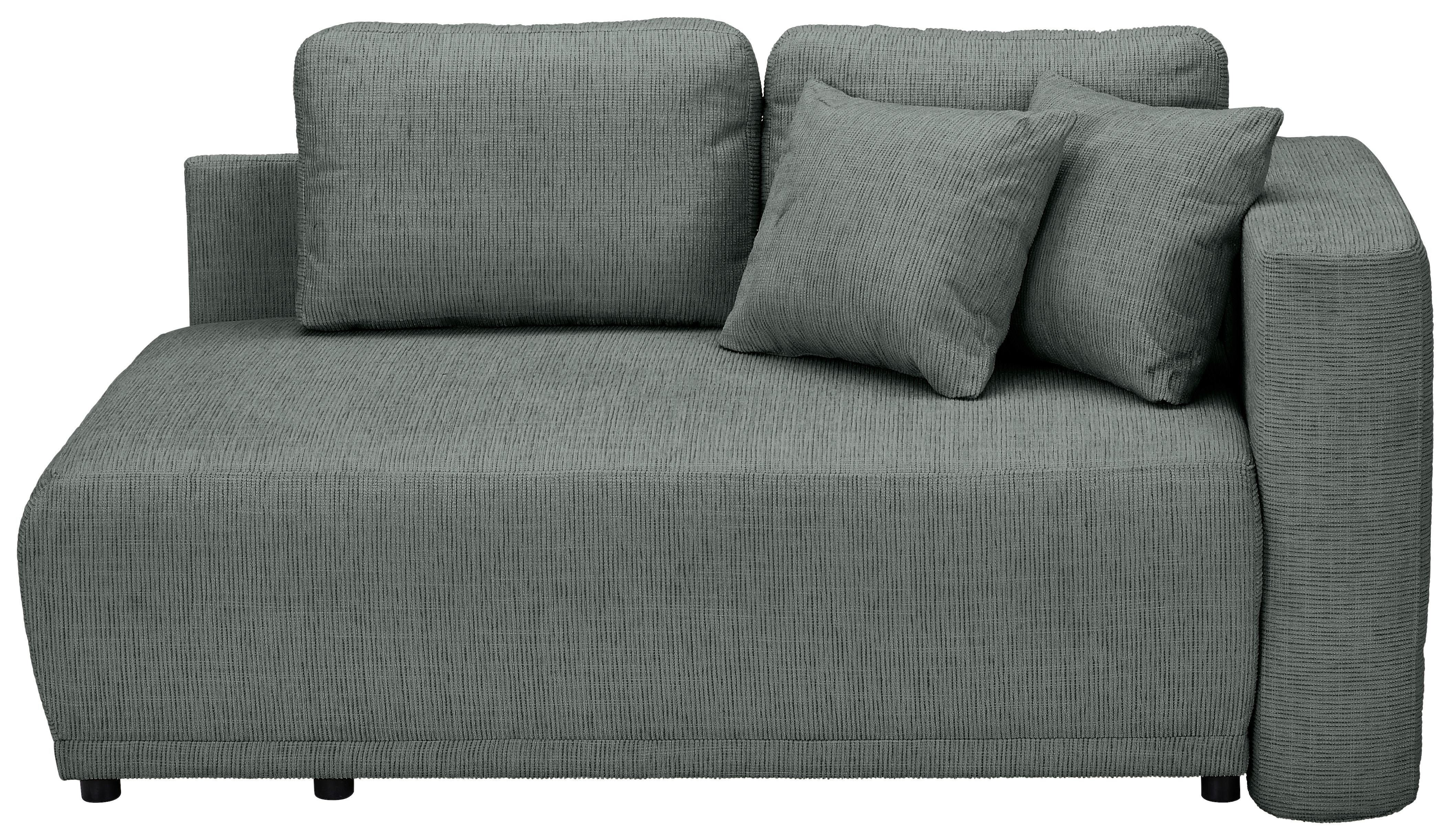 Chaiselongue Nello - Schwarz/Grau, KONVENTIONELL, Textil (171/73/93cm) - MID.YOU