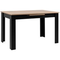 Esstisch Birmingham 80a - Schwarz/Eiche Artisan, MODERN, Holzwerkstoff (125-165/80/75cm) - MID.YOU