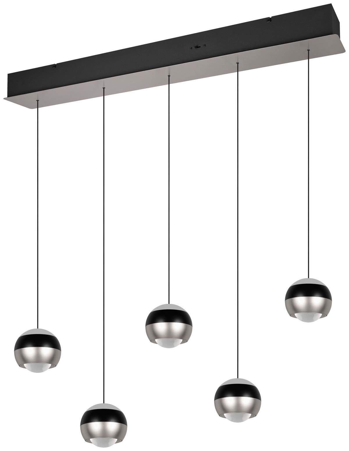 Led-pendelleuchte 344410507 Orbit - Schwarz/Nickelfarben, Design, Metall (100/10,5/200cm) - Trio Leuchten