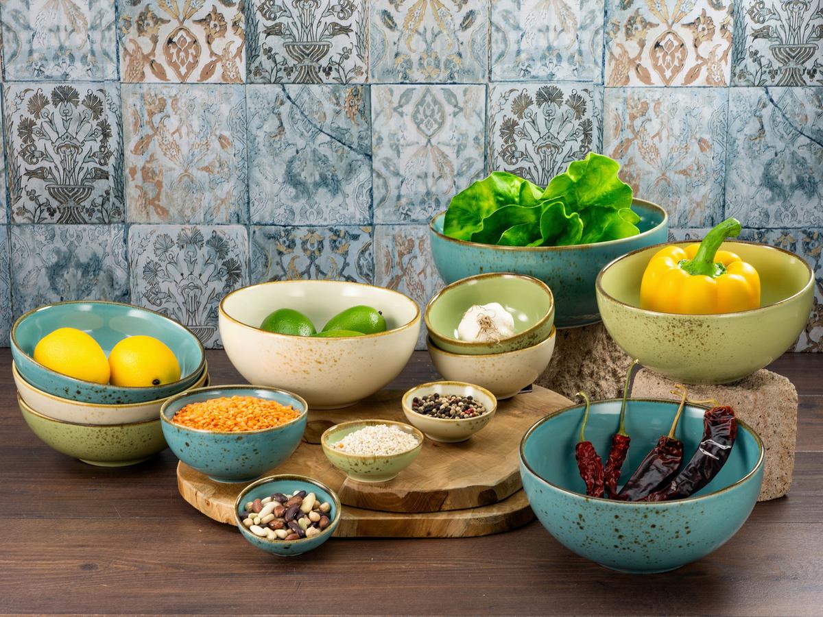 Dipschalenset 22076 Nature Collection - Türkis, Trend, Keramik (8cm) - Creatable