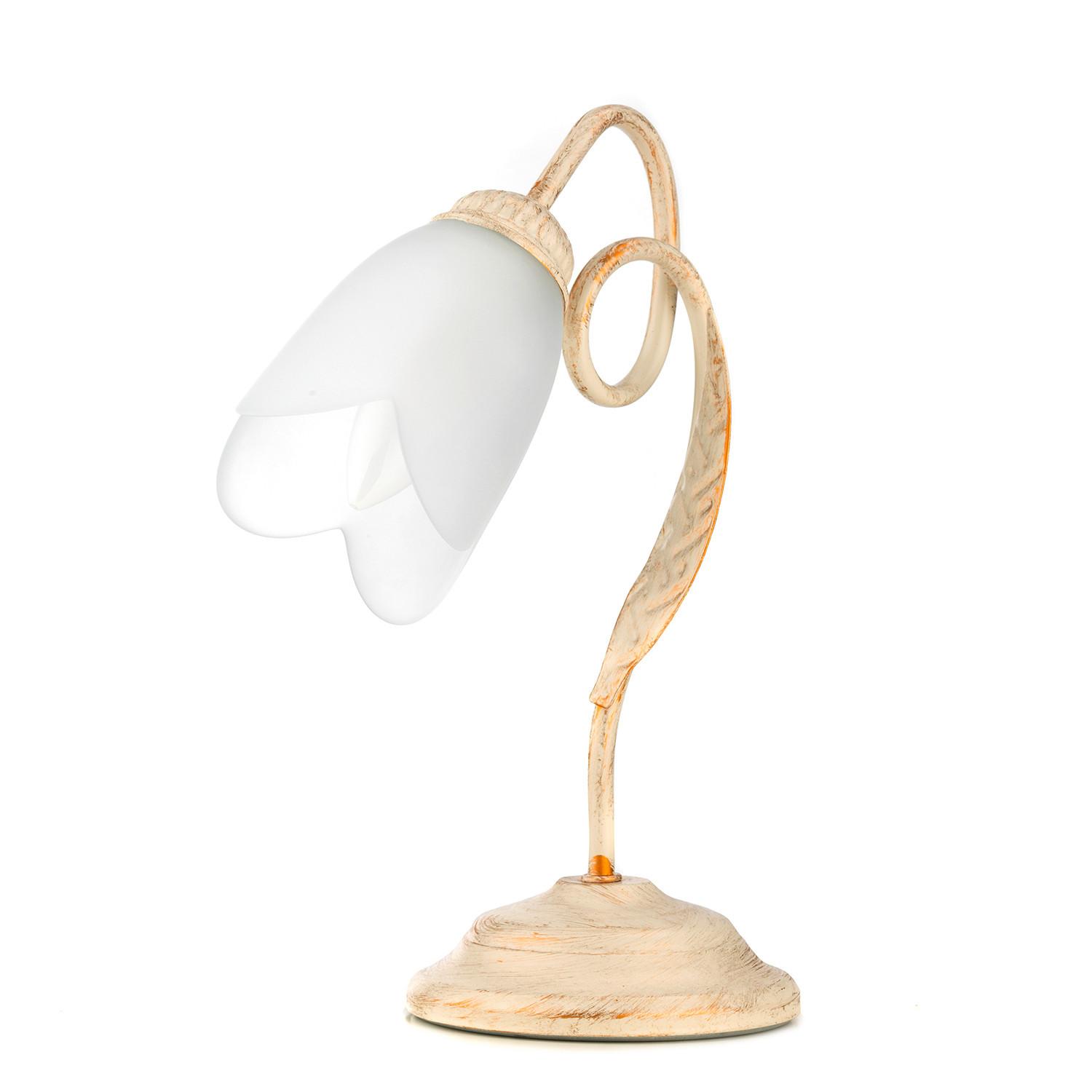 Tischleuchte 4250/La - Weiß, KONVENTIONELL, Glas/Metall (23/33cm)