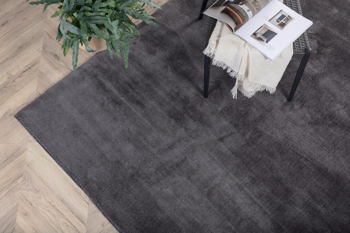 Hochflorteppich undra - Dunkelgrau, LIFESTYLE, Textil (250/350cm) - P & B