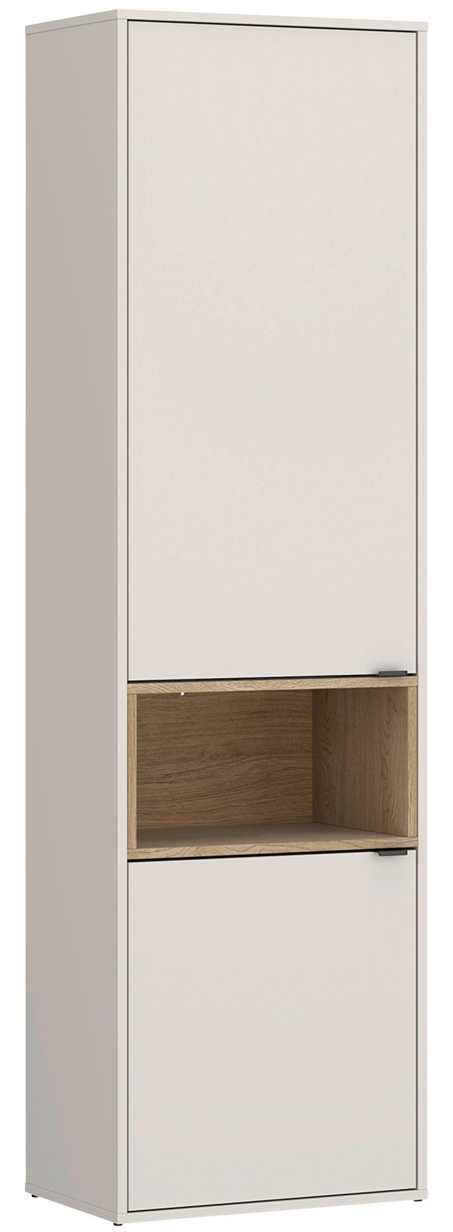 Schrank Samm Eichefarben, Beige B: 53,6 cm - Eichefarben/Beige, Trend, Holzwerkstoff (53,6/190,5/40cm)