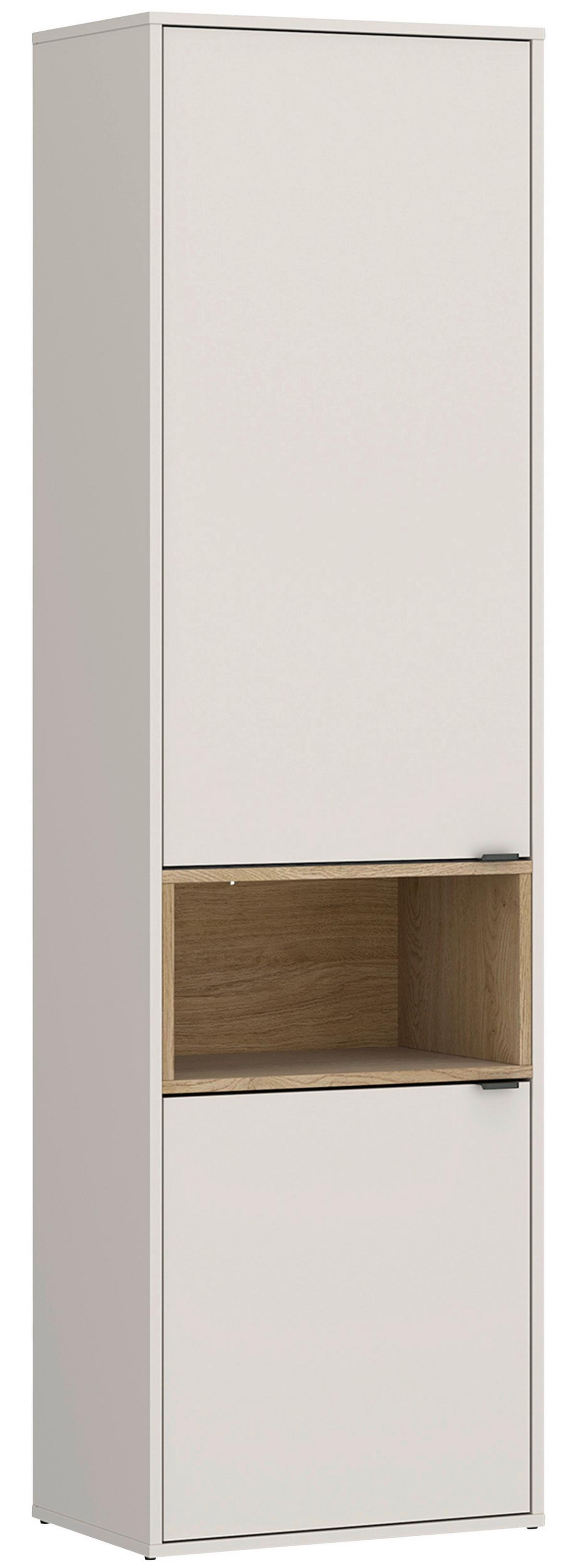 Schrank Samm Eichefarben, Beige B: 53,6 cm - Eichefarben/Beige, Trend, Holzwerkstoff (53,6/190,5/40cm)