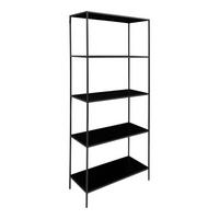 REGAL Vita, Schwarz B: 80 cm - Schwarz, Design, Holzwerkstoff/Metall (80/170/36cm) - MID.YOU