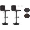 Barhocker Set 2tlg. mit Lehne 360° drehbar Amanda Anthrazit - Dunkelgrau/Anthrazit, MODERN, Textil/Metall (40/85/48cm) - MID.YOU