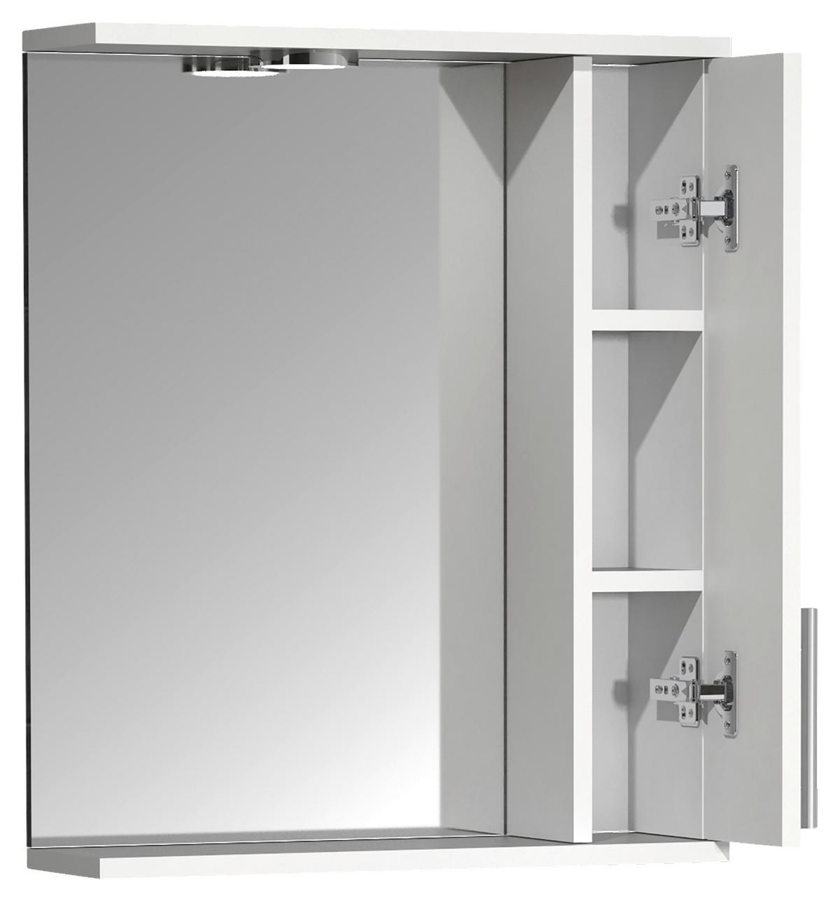 Spiegelschrank Lisalo M 1-Türig Bxhxt: 50x60x14 Cm - Weiß, MODERN, Glas/Holzwerkstoff (50/60/14cm) - MID.YOU