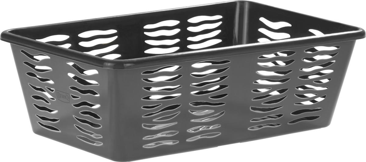 Tárolókosár Zebra - antracit/fehér, Konventionell, műanyag (25/15,8/8,1cm) - Homezone