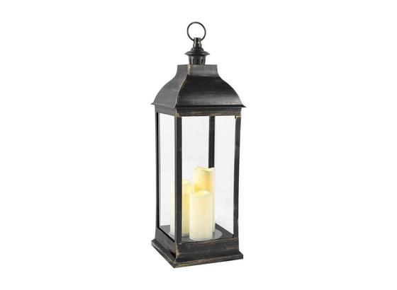 Lucerna Manuela - S 3 Led Svíčkami - černá, Konvenční, umělá hmota (24/71/24cm) - Mömax modern living Lucerna Manuela - S 3 Led Svíčkami - černá, Konvenční, umělá hmota (24/71/24cm) - Mömax modern living