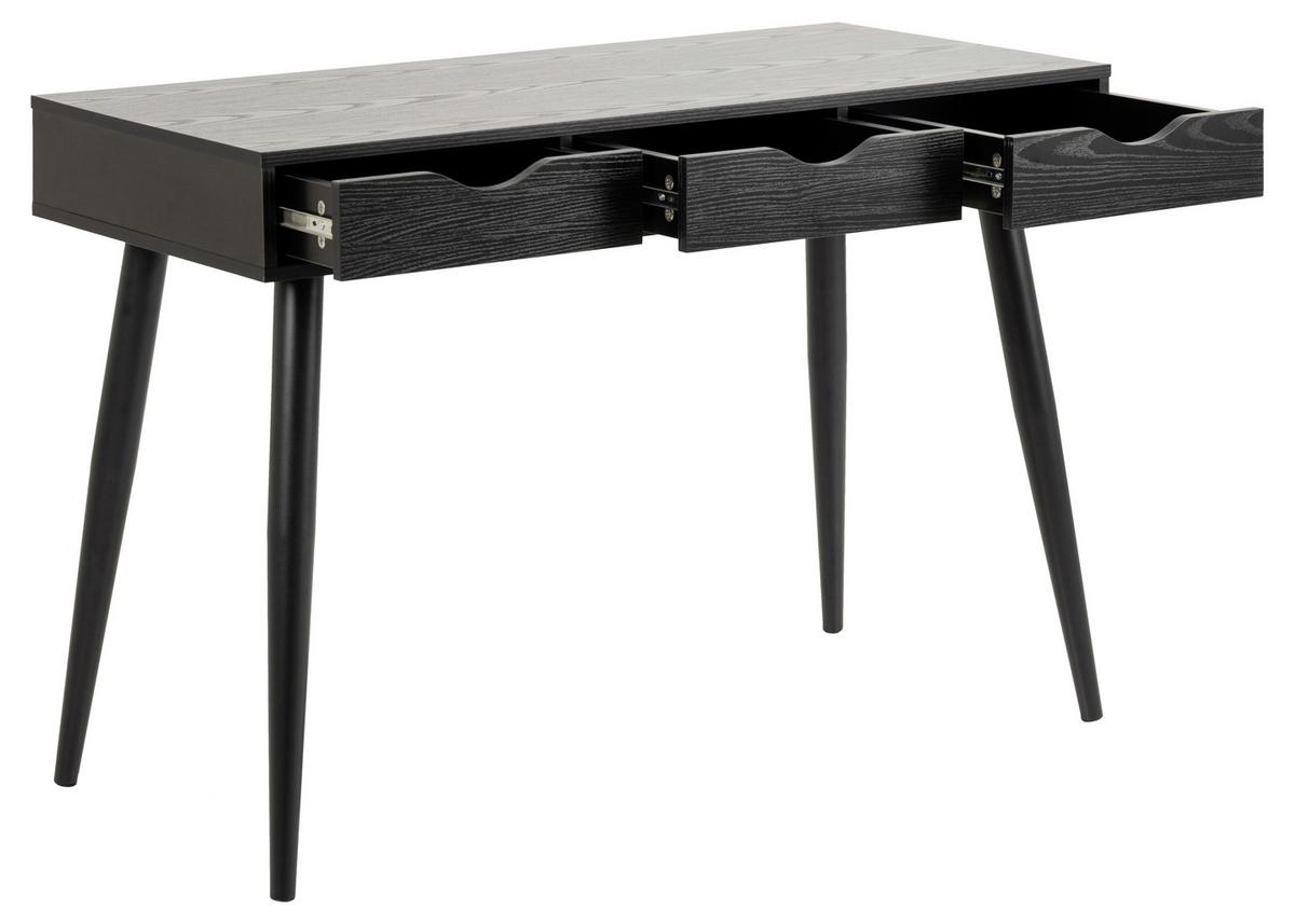 Schreibtisch Mit Laden B 110cm H 77,1cm Neptun, Eschefarben - Eschefarben/Schwarz, MODERN, Holzwerkstoff/Metall (110/50/77,1cm) - MID.YOU