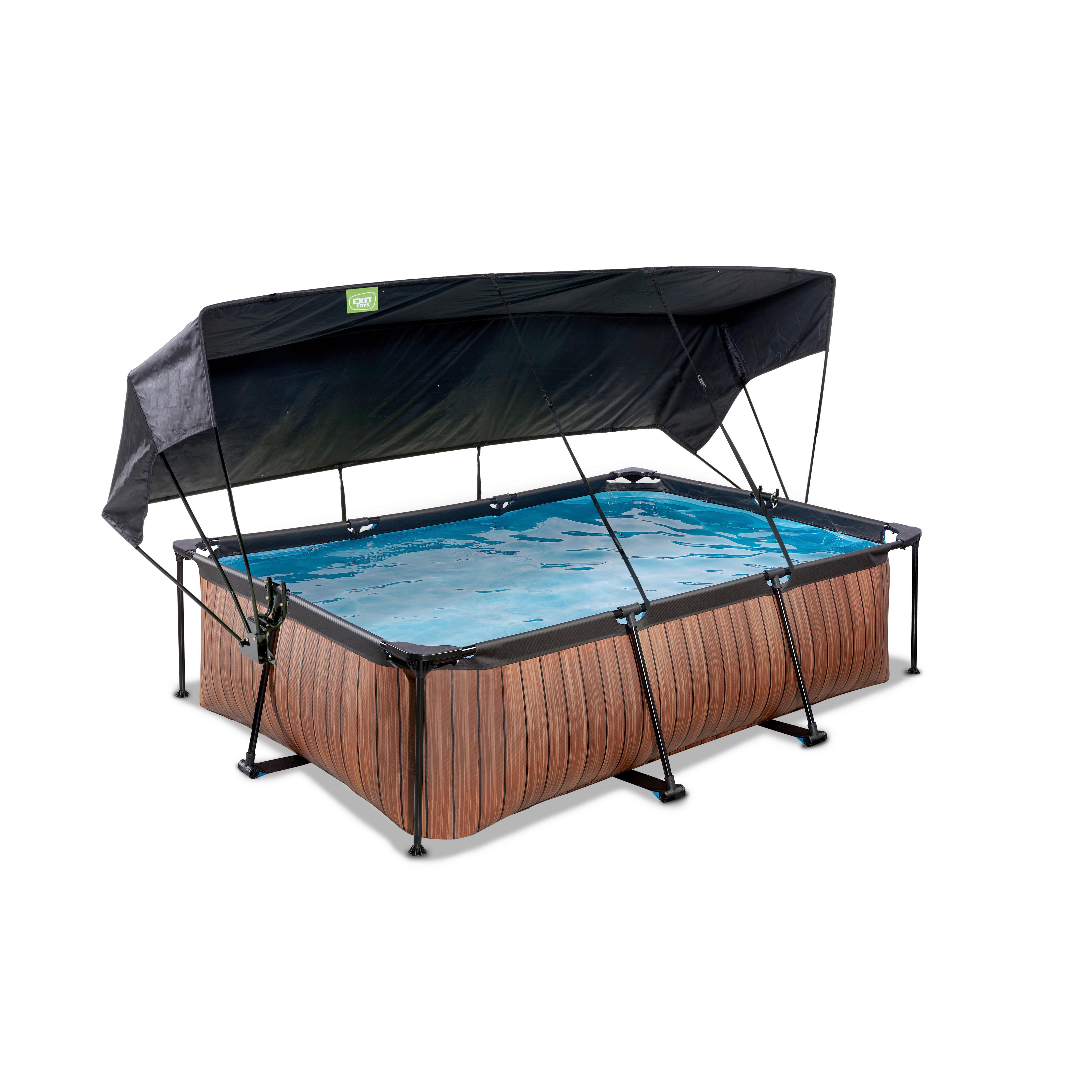 Pool-set Exit Wood Pool - Braun, KONVENTIONELL, Kunststoff (220/150/65cm) - EXIT Toys