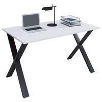 Schreibtisch Lona Weiß/schwarz B: 50 Cm - Schwarz/Weiß, MODERN, Holzwerkstoff/Metall (140/50/76cm) - MID.YOU