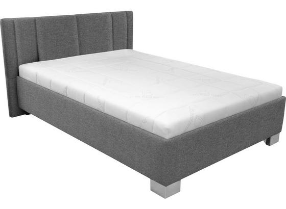 Čalúnená Posteľ Stilo 140x200 - sivá/biela, drevo/textil (214/162/97cm) Čalúnená Posteľ Stilo 140x200 - sivá/biela, drevo/textil (214/162/97cm)