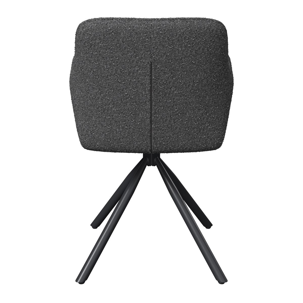 Gartensessel Christian - Dunkelgrau/Schwarz, MODERN, Textil/Metall (74/69/52cm) - Beldano