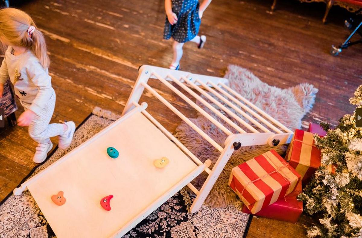 Klettergerüst Pikler Triangle 3 Sections - Naturfarben, Basics, Holz (50/150/6cm)