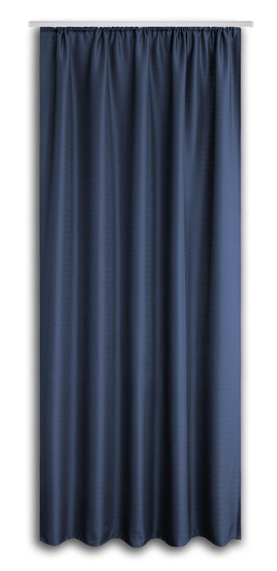 Vorhang mit Band Ben II 135x245 cm Blau - Blau, KONVENTIONELL, Textil (135/245cm) - Ondega