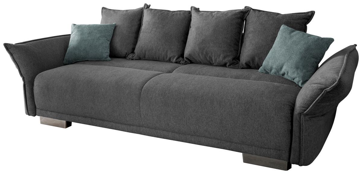 Bigsofa Pera, Anthrazit B: 242 cm - Chromfarben/Anthrazit, MODERN, Textil (242/71/90/131cm) - Livetastic