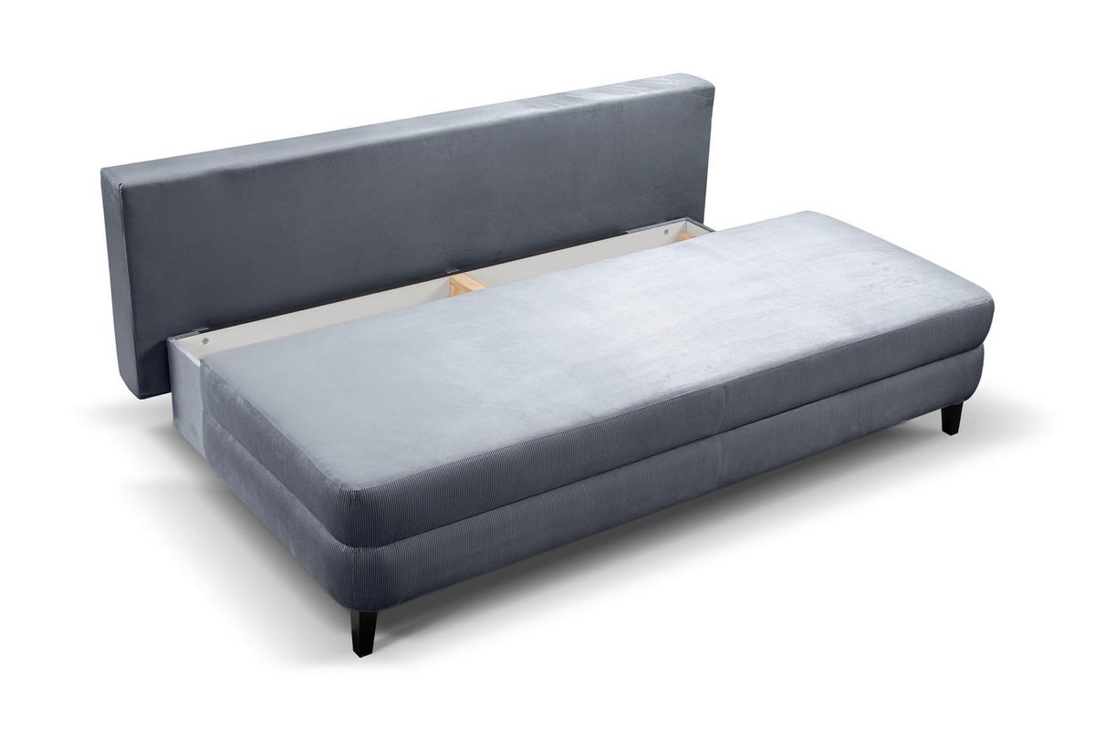 Schlafsofa Sorto Blaugrau B: 200cm - Blaugrau/Schwarz, Basics, Holz/Textil (200/91/100cm) - MID.YOU