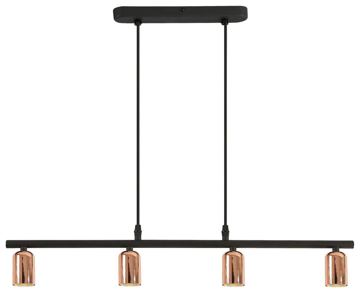 Hängeleuchte Sebastian H: 100 cm 4-Flammig höhenverstellbar - Kupferfarben, Basics, Metall (67/4,3/100cm) - Luca Bessoni