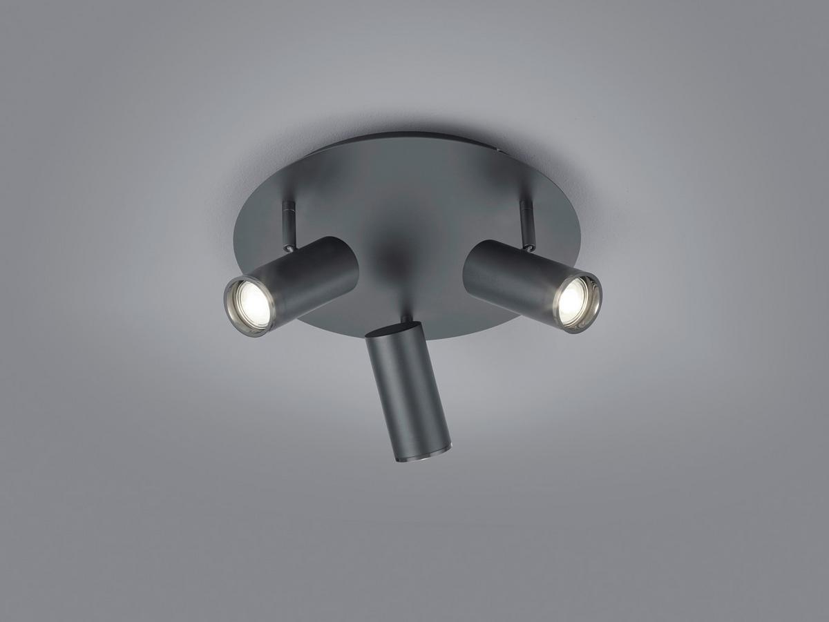 Deckenleuchte 70576/3-06 - Schwarz, KONVENTIONELL, Metall (35/20cm) - Hell