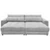 Mega pohovka LOVESEAT sv. šedá - černá/světle šedá, Konvenční, kompozitní dřevo/textil (292/90/194cm) - MID.YOU