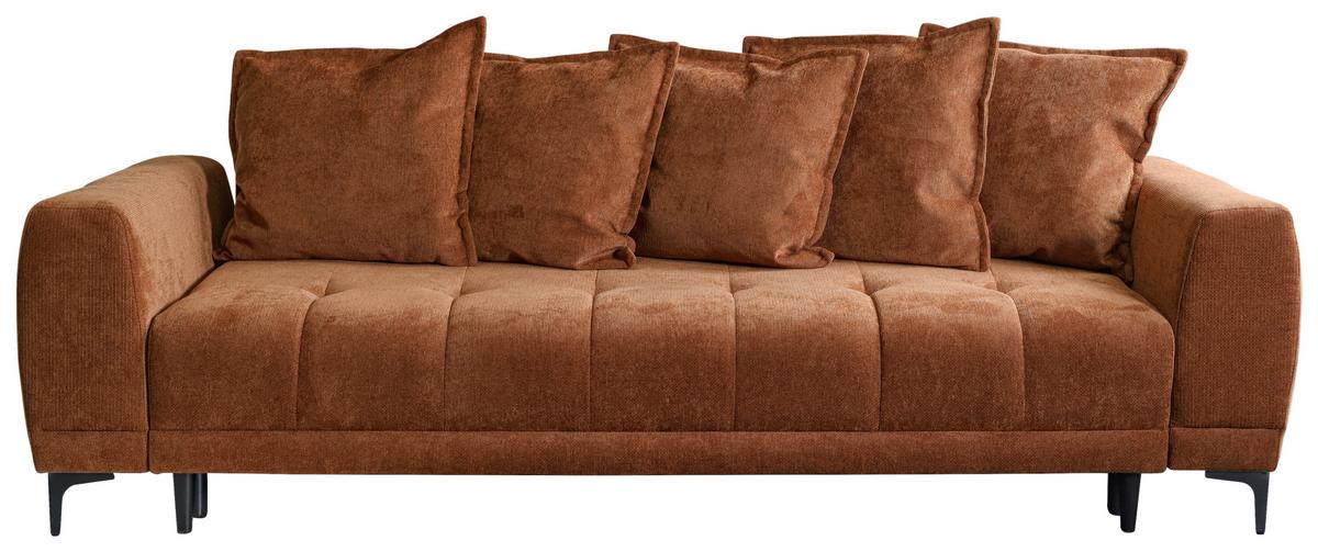 Schlafsofa Weronika Kupferfarben B: 247 Cm - Schwarz/Kupferfarben, Design, Holz/Holzwerkstoff (247/94/90cm) - MID.YOU