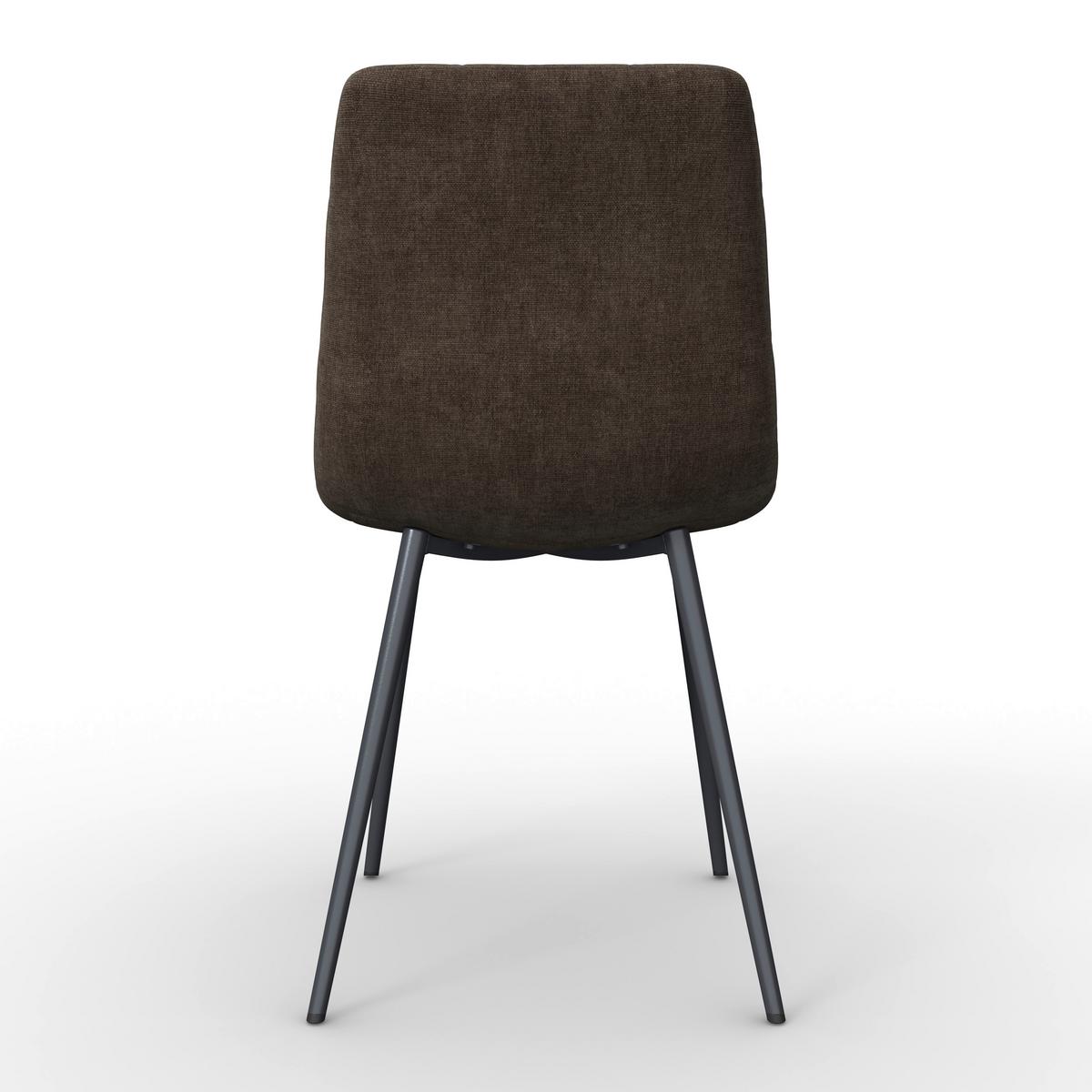 ŽIDLE RIA - černá/hnědá, Moderní, kov/textil (44cm) - Bessagi Home