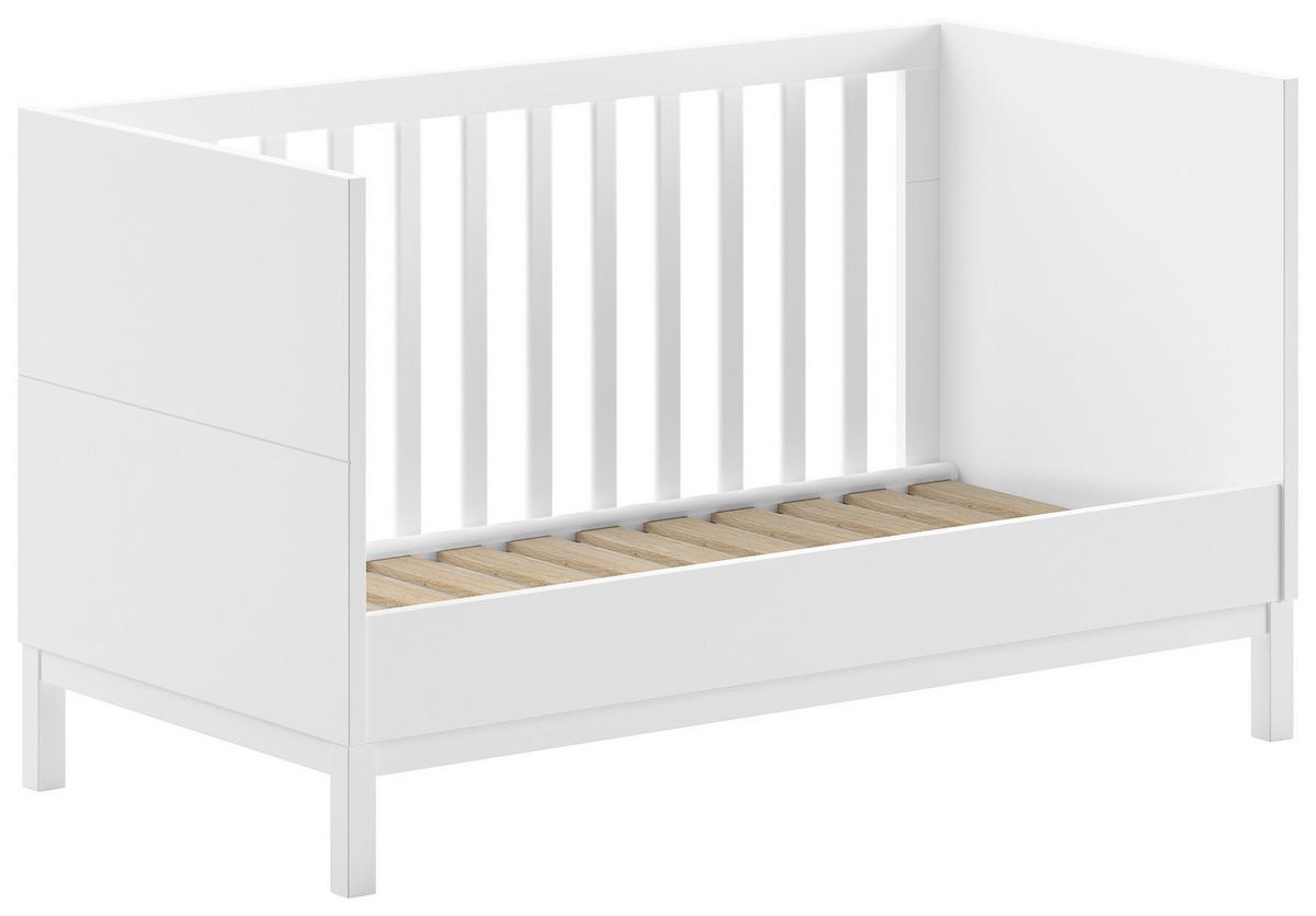 GITTERBETT Eva Weiß 70x140cm - Weiß, MODERN, Holz/Holzwerkstoff (70/140cm) - Vipack