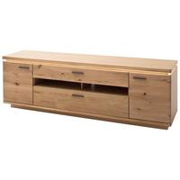 TV-Element Barcelona B: 219 cm Eiche Bianco - Eiche Bianco, Design, Holz/Holzwerkstoff (210/68/50cm) - Livetastic