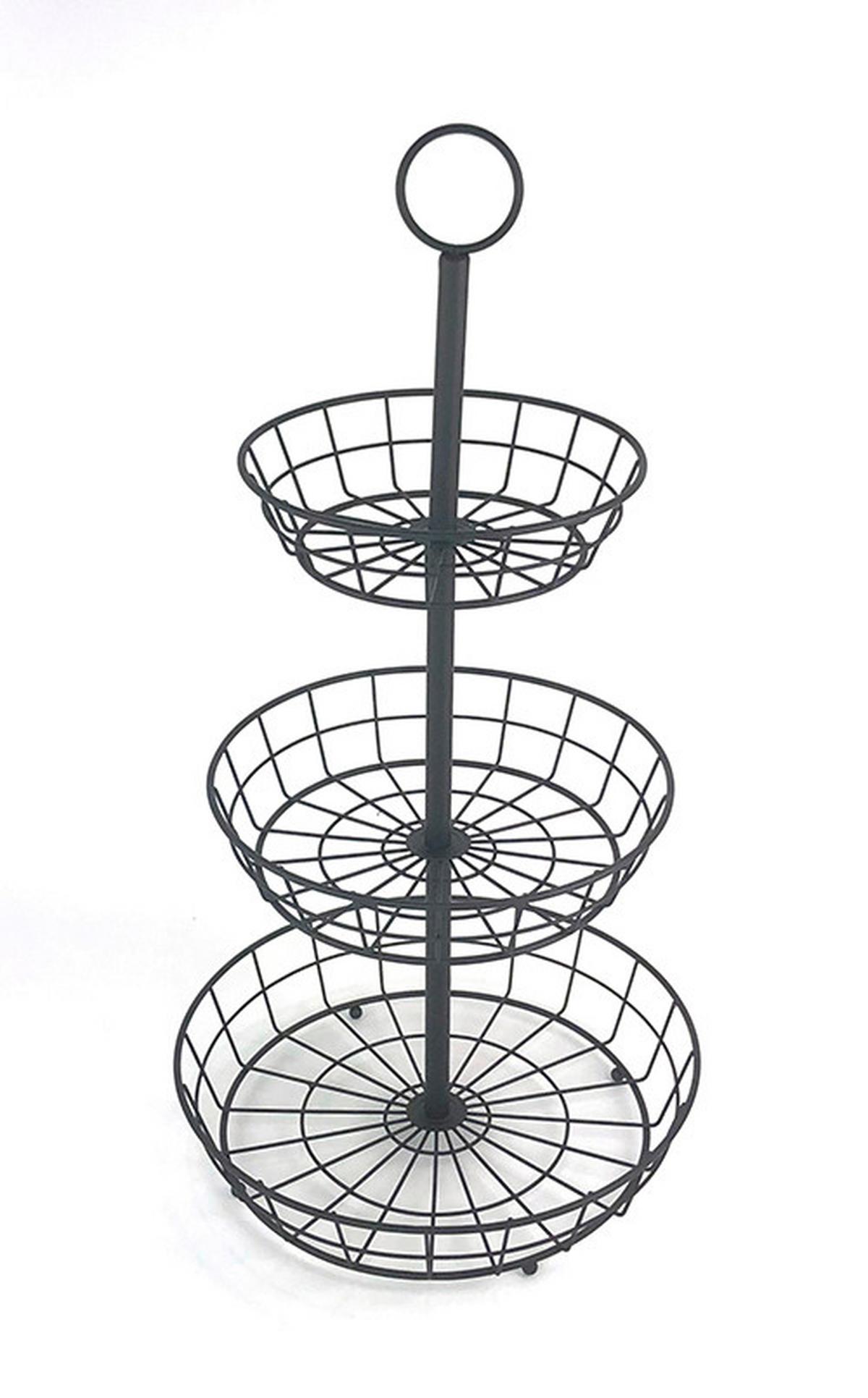 Mísa na ovoce Big, Ø: 33cm - černá, Moderní, kov (32,5/62cm) - Mömax