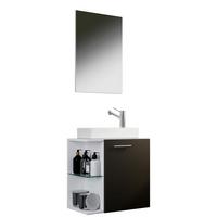 Badmöbel-set 3-tlg. Hängend Hausa B: 63 Cm Weiß/schwarz - Schwarz/Weiß, MODERN, Keramik/Holzwerkstoff (52cm) - MID.YOU