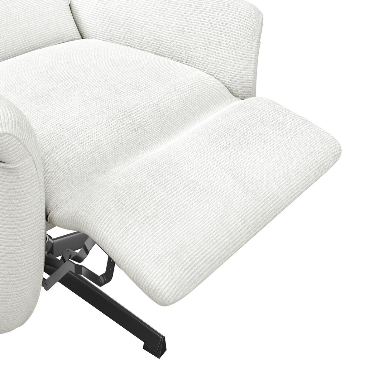 Relaxsessel Manila Chenille silber, B: 73 cm - Silberfarben/Schwarz, MODERN, Textil/Metall (73/113/89cm)