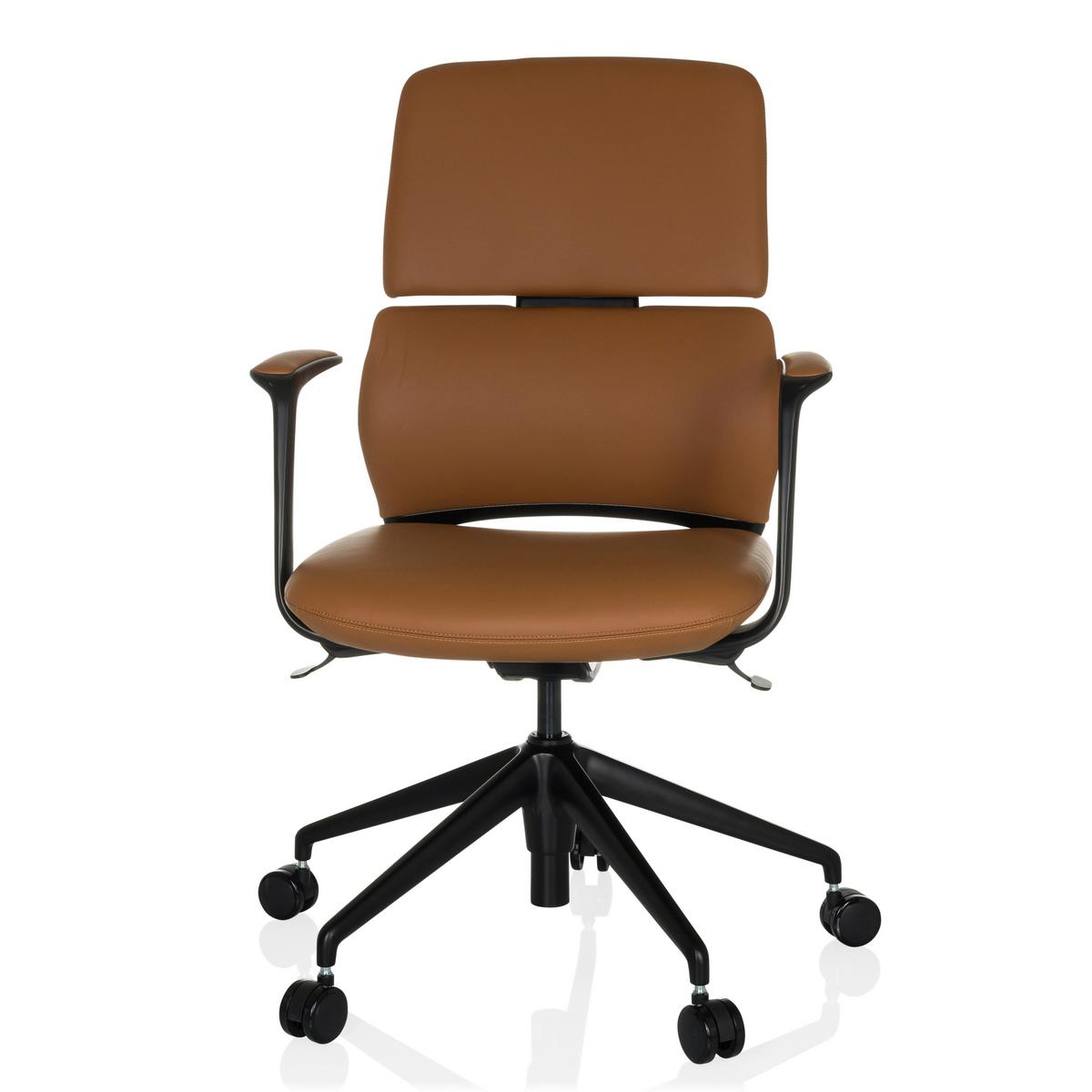 Drehstuhl Camel B: 62 cm - Schwarz, MODERN, Leder/Kunststoff (62/98-108/60cm) - MID.YOU