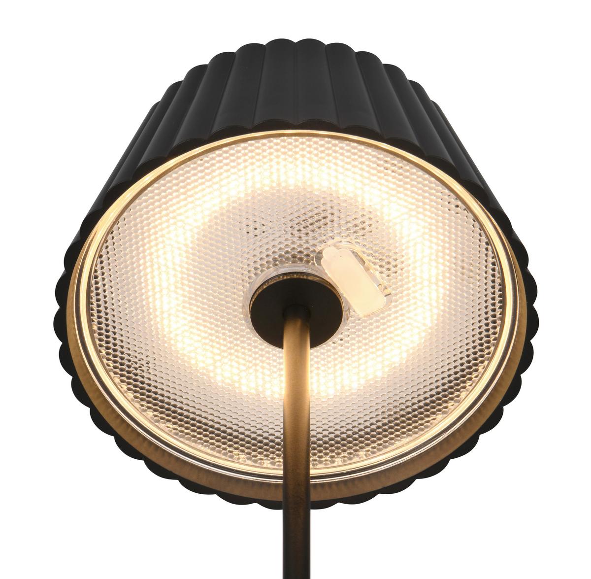 Akku-Stehleuchte R47706132 Suarez - Schwarz, Design, Metall (13,5/123cm)
