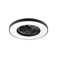 Deckenventilator Halmstad Schwarz D: 58 cm - Schwarz, LIFESTYLE, Kunststoff (58,0/18,0cm)