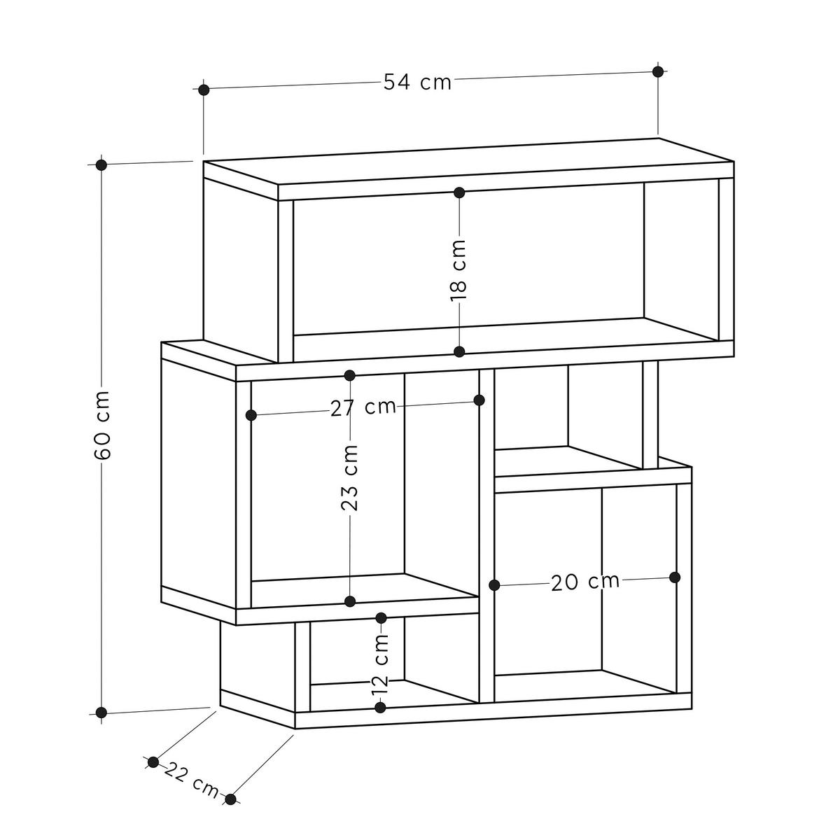 Beistelltisch Karma Beistelltisch - Weiß, Design, Holzwerkstoff (59/22/61cm) - Livetastic