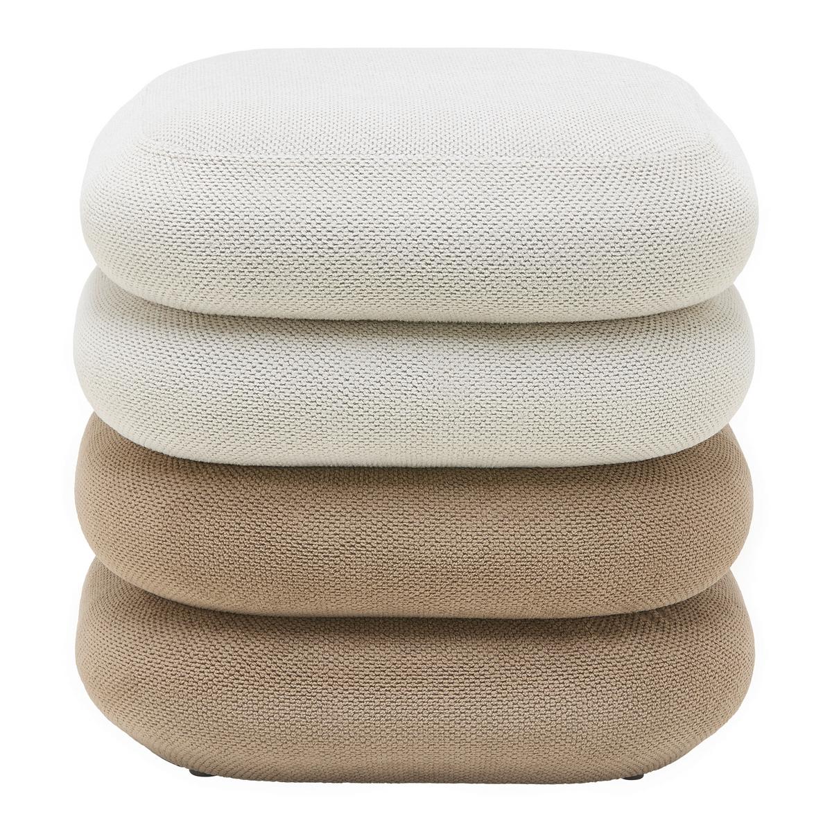 Taburetka SOPHIE, svetlohnedá/hnedá ženilka - hnedá/svetlohnedá, Modern, kompozitné drevo/textil (39,5/40/39,5cm) - Mömax