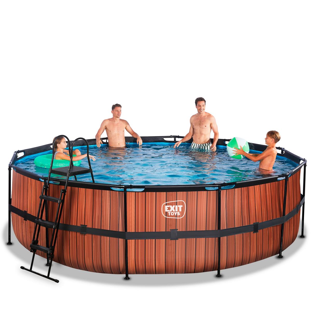 Pool-set Braun, D/h: 488x122cm - Braun, KONVENTIONELL, Kunststoff (488/122cm) - EXIT Toys