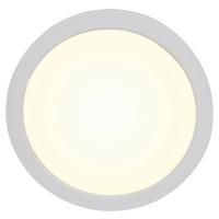 LED-Wandleuchte Casey Weiß D: 22 cm - Weiß, Basics, Kunststoff (22/3cm) - Luca Bessoni