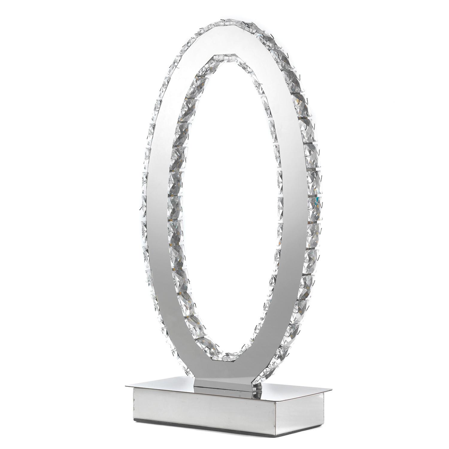 Led-tischleuchte Chromfarben D: 30 Cm 18w - Chromfarben, Design, Glas/Metall (30/40cm)