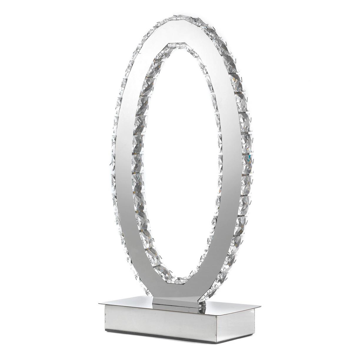 LED-Tischleuchte Chromfarben D: 30 cm 18w - Chromfarben, Design, Glas/Metall (30/40cm)
