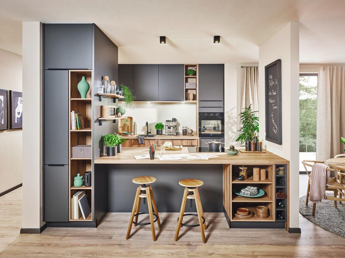 Einbauküchen Pn 210 Frei Planbar Modernes Design - Holzwerkstoff - Pino