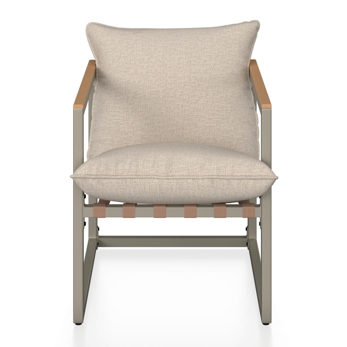 TERASOVÁ SEDACIA SÚPRAVA LARA - sivá/krémová, Modern, kov/textil (114cm) - Bessagi Garden