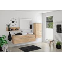 Badmöbel-set 5-tlg. Riga B: Ca. 300 Cm Eiche Dekor - Eiche San Remo, Holzwerkstoff (300cm) - Vertico