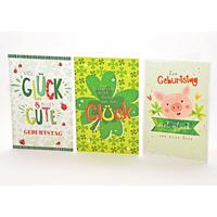 Geburtstagskarte Versch. Motive 11,5x17 Cm Mit Kuvert - Multicolor, Basics, Papier (11,5/17/0,5cm)